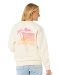 The Rip Curl Womens Ocean Tech Heritage Sweatshirt in Bone