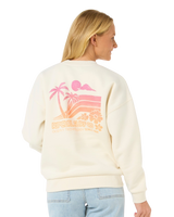 The Rip Curl Womens Ocean Tech Heritage Sweatshirt in Bone