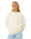 The Rip Curl Womens Ocean Tech Heritage Sweatshirt in Bone