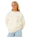 The Rip Curl Womens Ocean Tech Heritage Sweatshirt in Bone