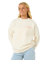 The Rip Curl Womens Ocean Tech Heritage Sweatshirt in Bone