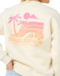 The Rip Curl Womens Ocean Tech Heritage Sweatshirt in Bone