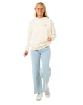 The Rip Curl Womens Ocean Tech Heritage Sweatshirt in Bone