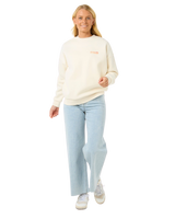 The Rip Curl Womens Ocean Tech Heritage Sweatshirt in Bone