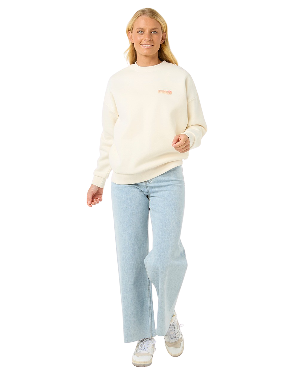 The Rip Curl Womens Ocean Tech Heritage Sweatshirt in Bone