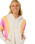 The Rip Curl Womens Olalla Fleece Hoodie in Oatmeal Marle