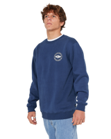 The Rip Curl Mens Staple Sweatshirt in Light Navy