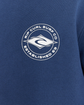 The Rip Curl Mens Staple Sweatshirt in Light Navy