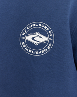 The Rip Curl Mens Staple Sweatshirt in Light Navy