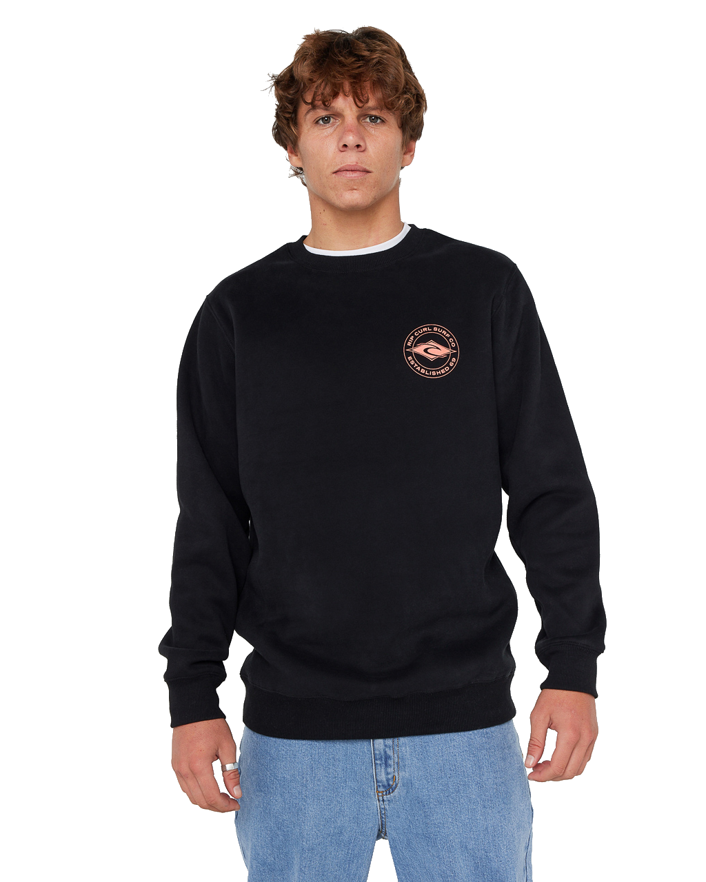 The Rip Curl Mens Staple Sweatshirt in Black