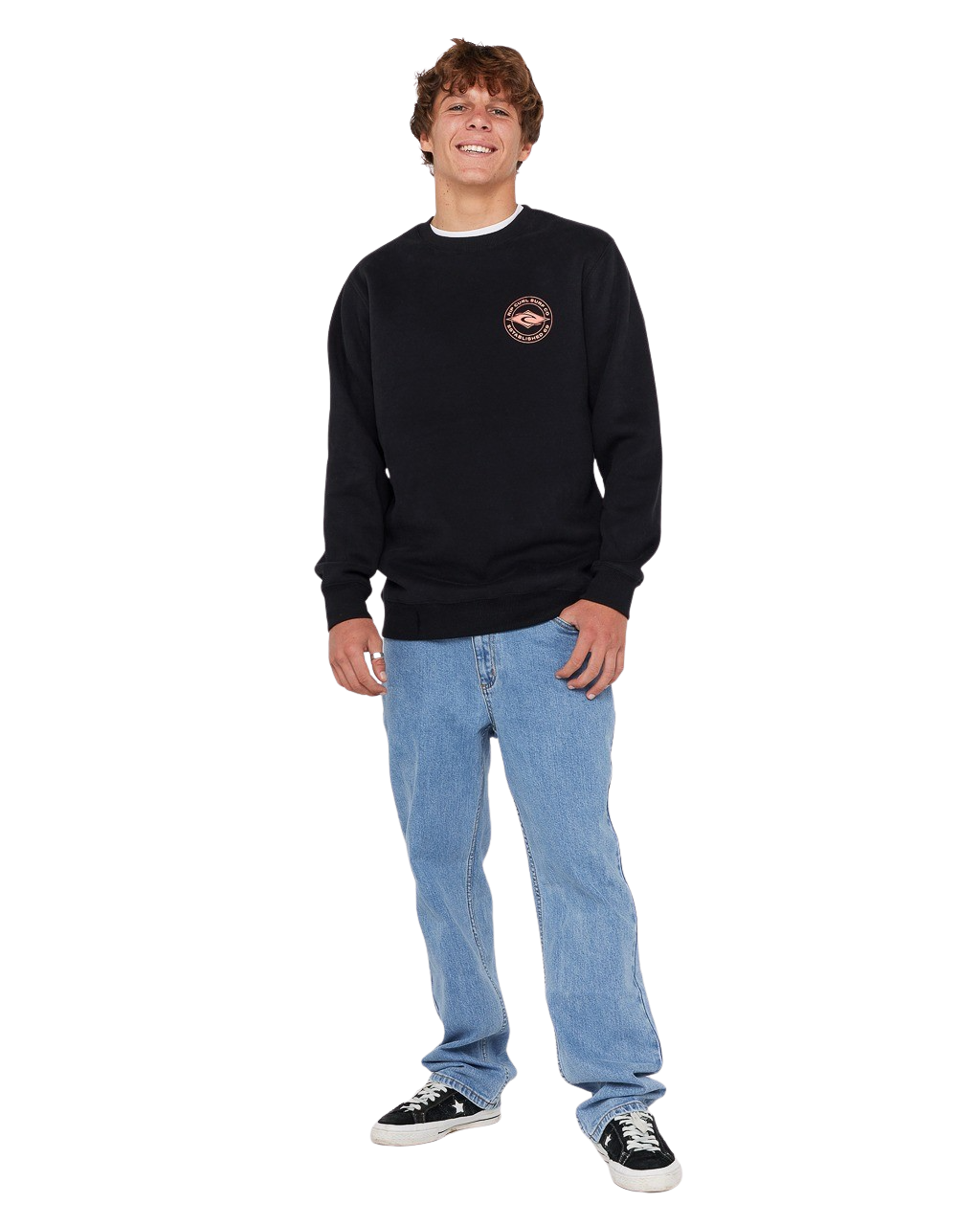 The Rip Curl Mens Staple Sweatshirt in Black