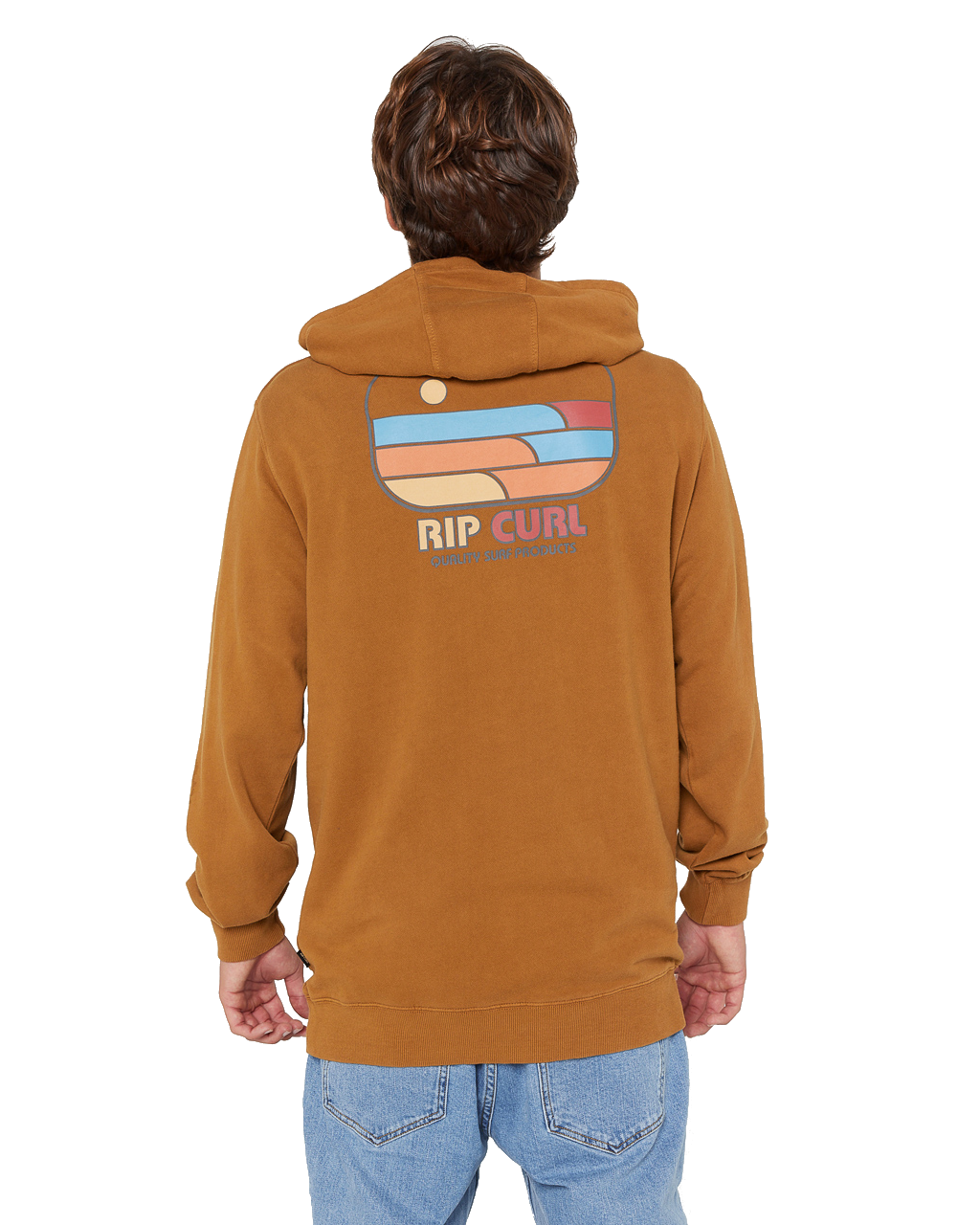 The Rip Curl Mens Surf Revival Line Up Hoodie in Gold
