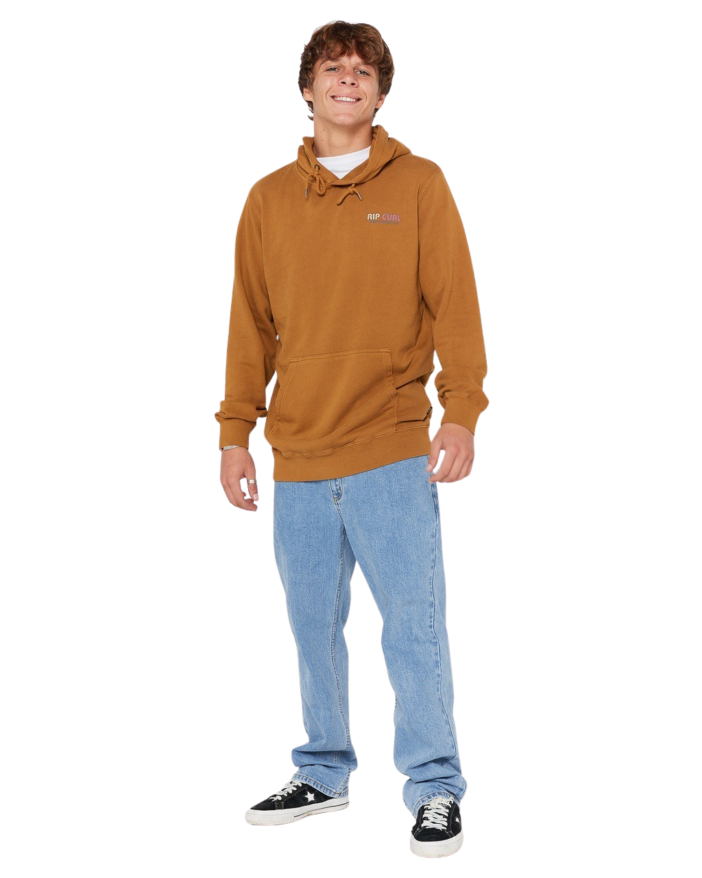 The Rip Curl Mens Surf Revival Line Up Hoodie in Gold