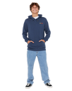 Surf Revival Line Up Hoodie in Light Navy