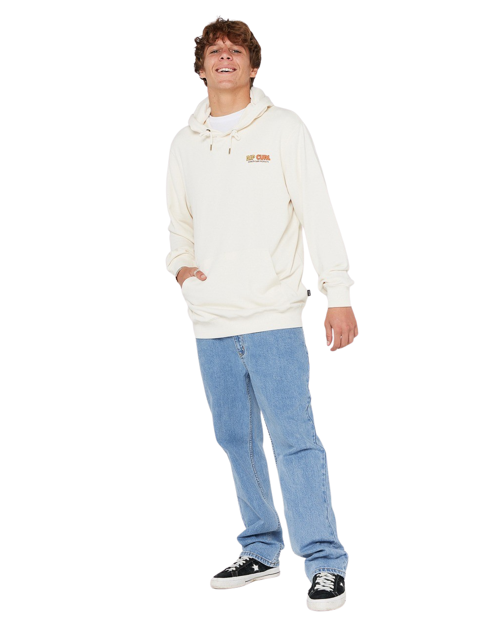 Surf Revival Line Up Hoodie in Bone