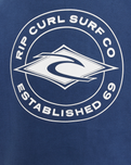The Rip Curl Mens Staple Hoodie in Light Navy