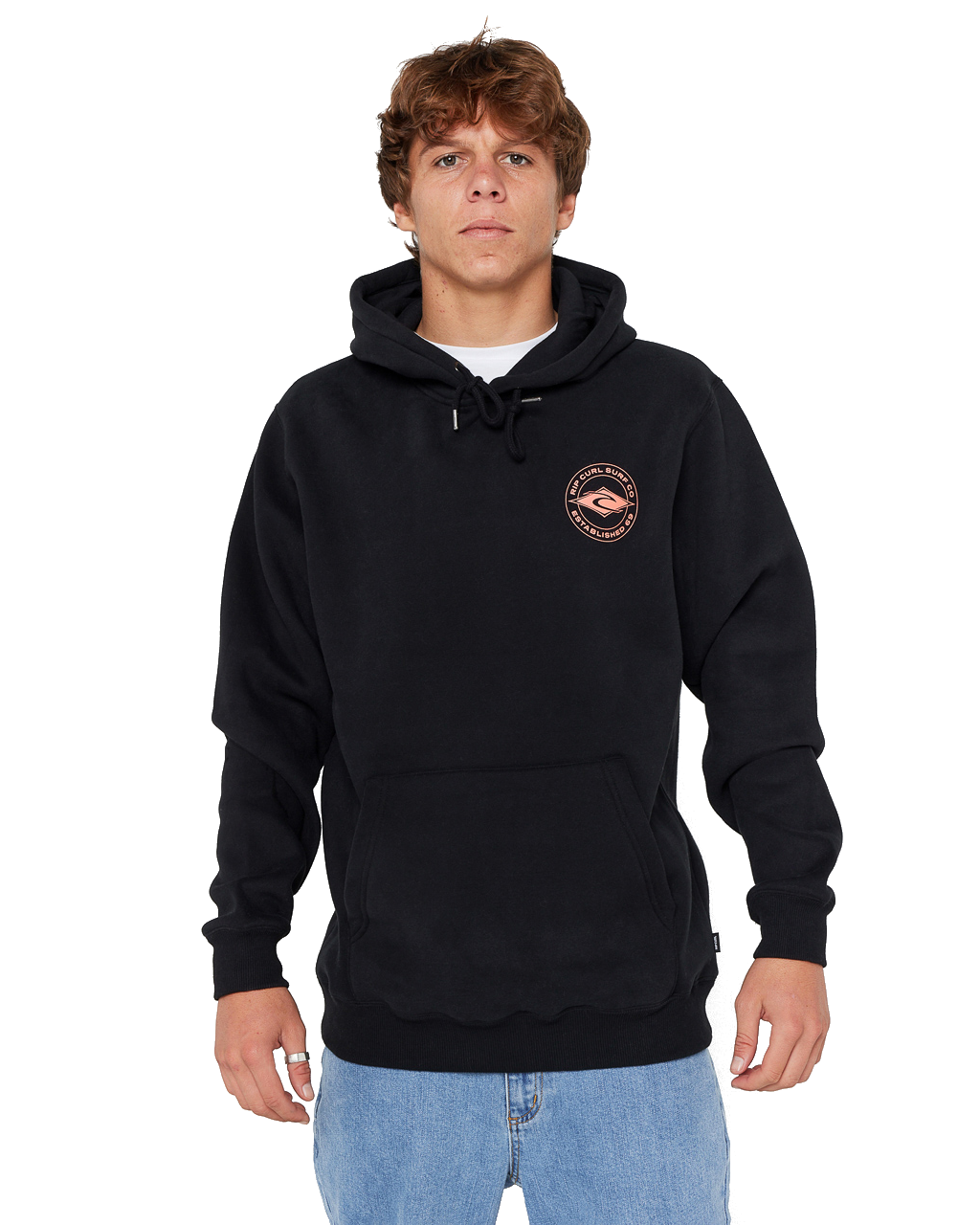 The Rip Curl Mens Staple Hoodie in Black
