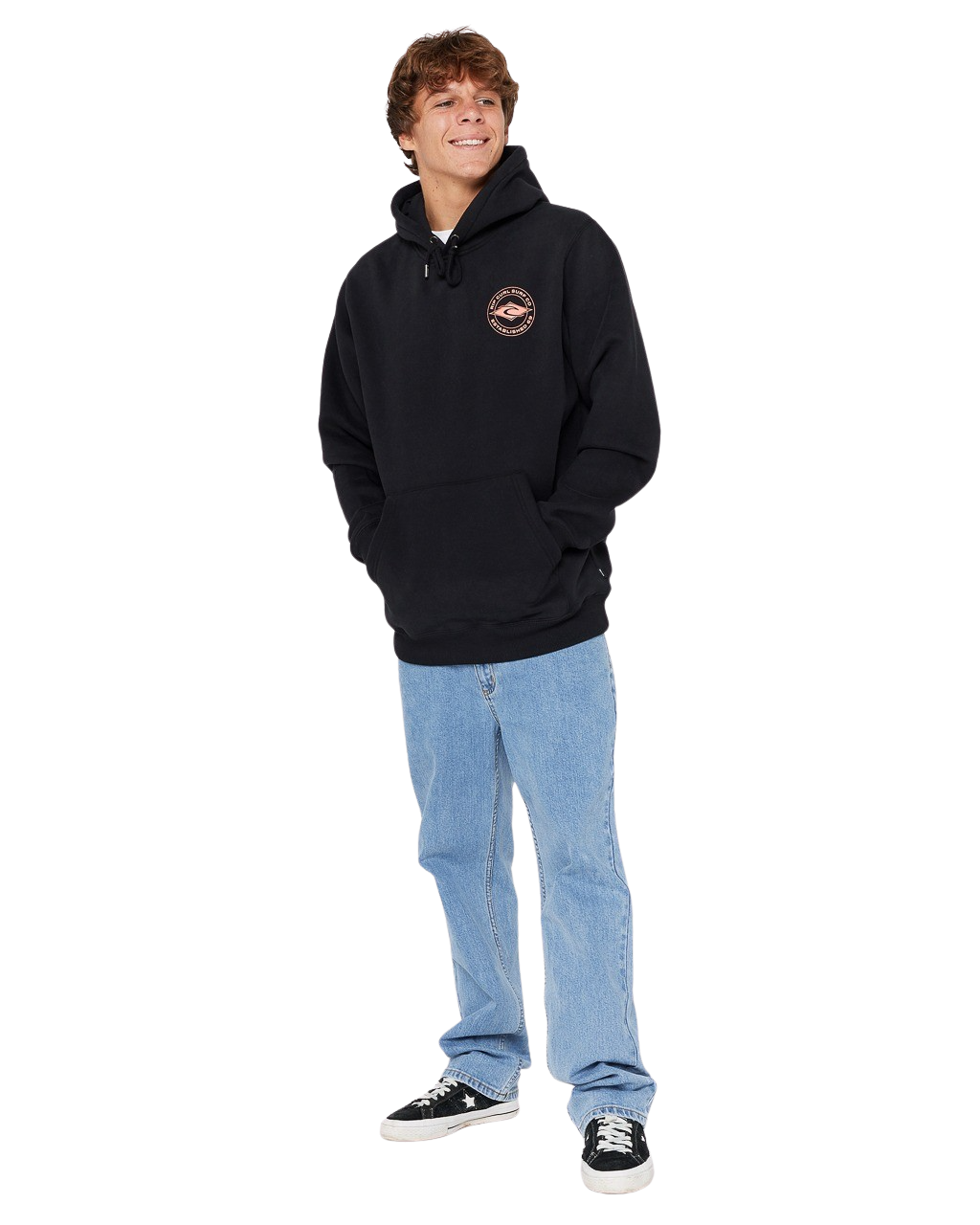 The Rip Curl Mens Staple Hoodie in Black