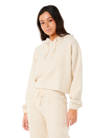 The Rip Curl Womens Cala Nights Textured Hoodie in Natural