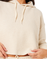The Rip Curl Womens Cala Nights Textured Hoodie in Natural