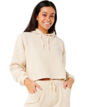 The Rip Curl Womens Cala Nights Textured Hoodie in Natural