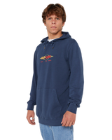 Surf Revival Decal Hoodie in Light Navy