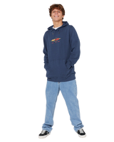 Surf Revival Decal Hoodie in Light Navy