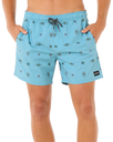 The Rip Curl Mens Fun Times Volley Shorts in Blue Lagoon
