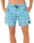 The Rip Curl Mens Fun Times Volley Shorts in Blue Lagoon
