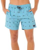 The Rip Curl Mens Fun Times Volley Shorts in Blue Lagoon