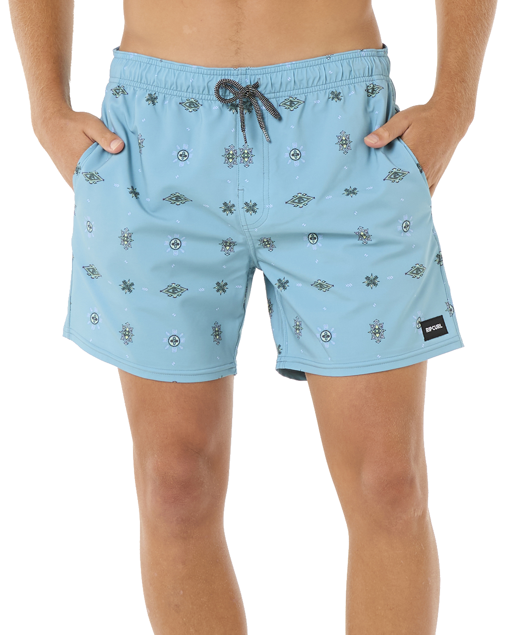 The Rip Curl Mens Fun Times Volley Shorts in Blue Lagoon