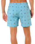 The Rip Curl Mens Fun Times Volley Shorts in Blue Lagoon