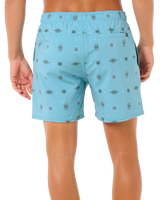 The Rip Curl Mens Fun Times Volley Shorts in Blue Lagoon