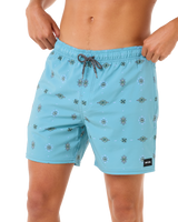The Rip Curl Mens Fun Times Volley Shorts in Blue Lagoon
