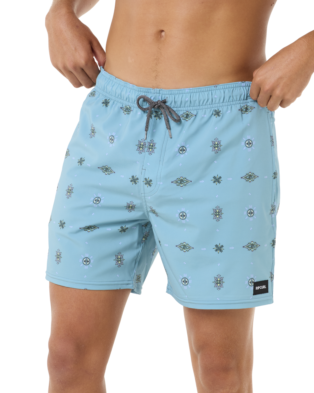 The Rip Curl Mens Fun Times Volley Shorts in Blue Lagoon