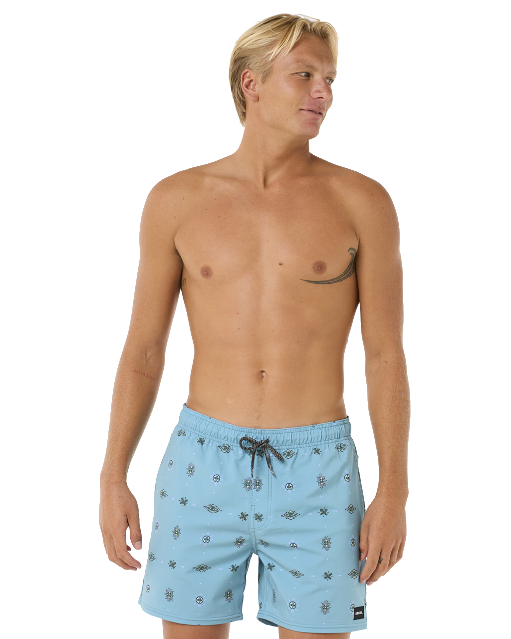 The Rip Curl Mens Fun Times Volley Shorts in Blue Lagoon