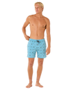 The Rip Curl Mens Fun Times Volley Shorts in Blue Lagoon