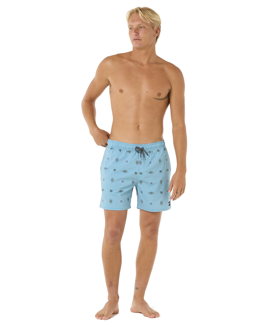The Rip Curl Mens Fun Times Volley Shorts in Blue Lagoon