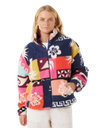 The Rip Curl Womens Keepsakes From Waikiki Polar Fleece Jacket in Multi Colour