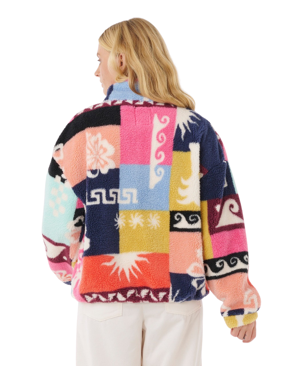 The Rip Curl Womens Keepsakes From Waikiki Polar Fleece Jacket in Multi Colour