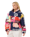 The Rip Curl Womens Keepsakes From Waikiki Polar Fleece Jacket in Multi Colour