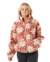 The Rip Curl Womens Artist Of The Search Ty Williams Polar Fleece Jacket in Brick