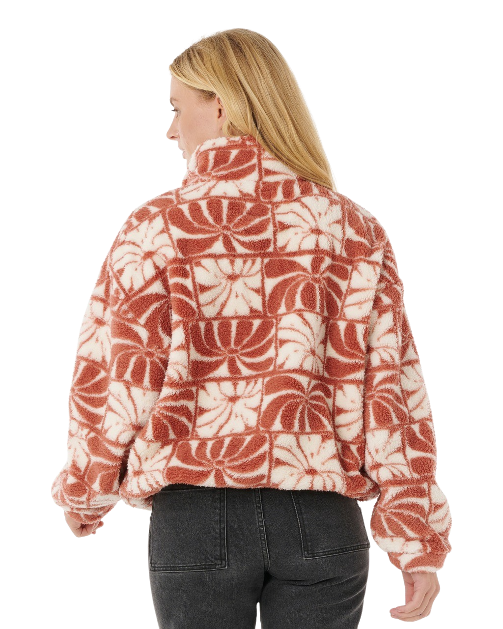 The Rip Curl Womens Artist Of The Search Ty Williams Polar Fleece Jacket in Brick
