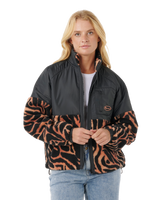 The Rip Curl Womens Keepsakes From Waikiki Anti-Series Polar Fleece Jacket in Black