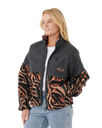 The Rip Curl Womens Keepsakes From Waikiki Anti-Series Polar Fleece Jacket in Black
