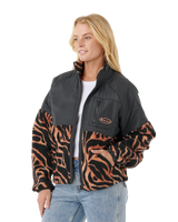 The Rip Curl Womens Keepsakes From Waikiki Anti-Series Polar Fleece Jacket in Black