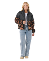 The Rip Curl Womens Keepsakes From Waikiki Anti-Series Polar Fleece Jacket in Black