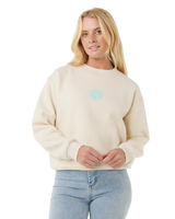 The Rip Curl Womens Icons Of Surf Sweatshirt in Shell