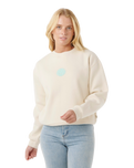 The Rip Curl Womens Icons Of Surf Sweatshirt in Shell