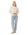 The Rip Curl Womens Icons Of Surf Sweatshirt in Shell